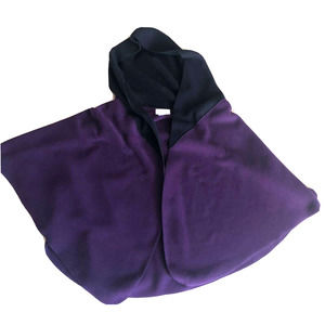 Via Ripatti micro fiber fleece two tone purple black w hood small